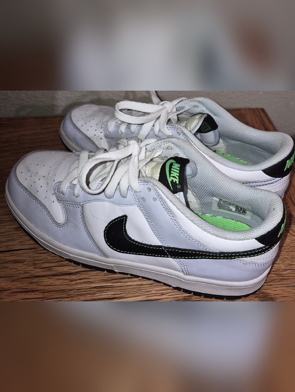 Nike Dunk Low GS Shoes Big Kids SZ 7Y Women's SIZE 8.5 White/Black/Football Grey